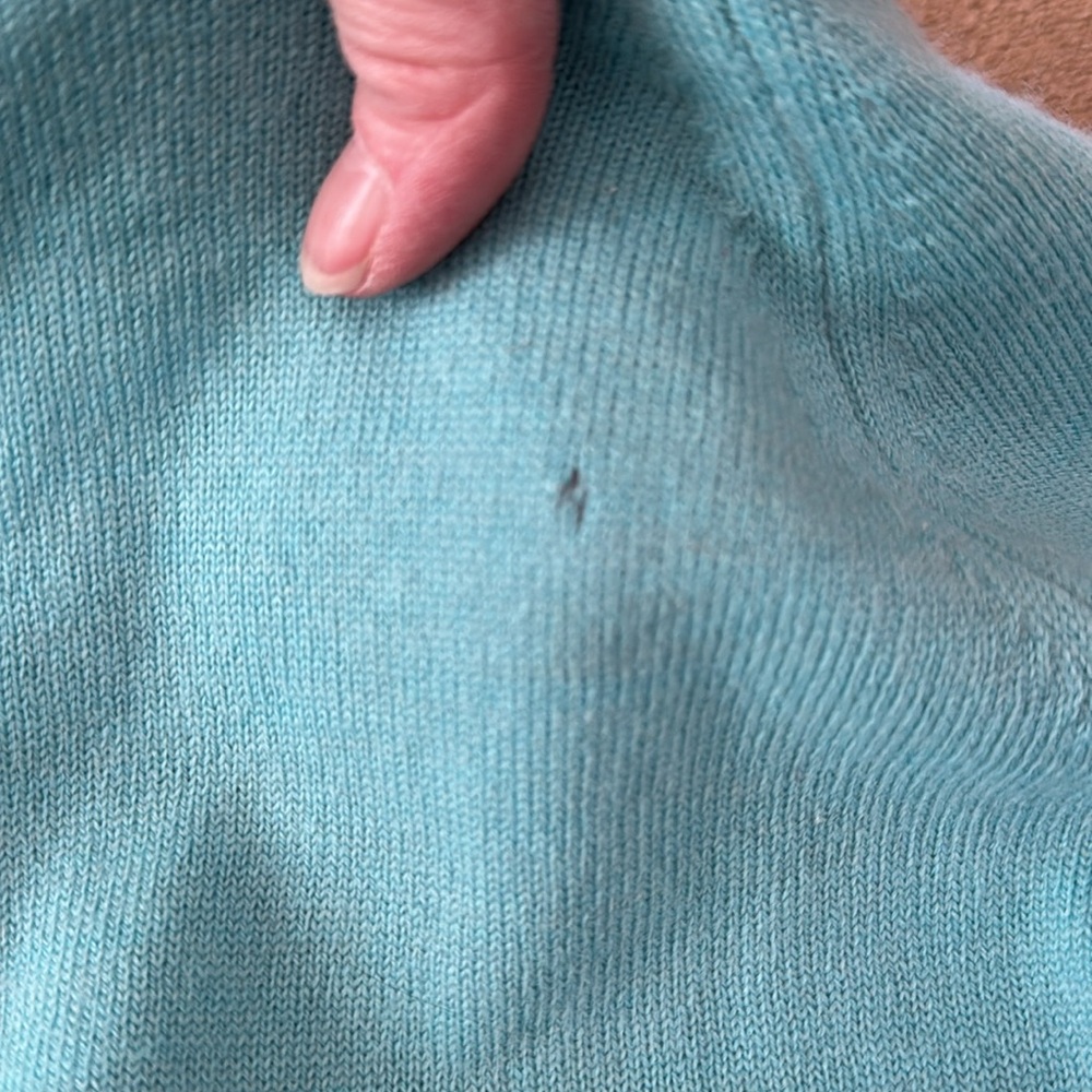 Vintage Jantzen Size 36 Button Front Blue Sweater Cardigan (TD) - Picture 6 of 7